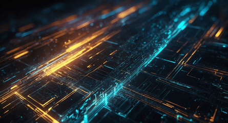 Poster - Futuristic data flow light abstract background