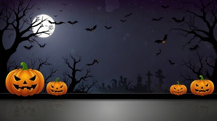 Halloween element and background template illustration