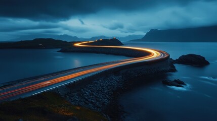 Sticker - Night Road, Norway