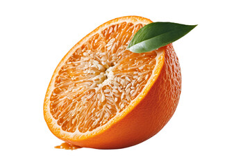 Yummy orange on transparent background