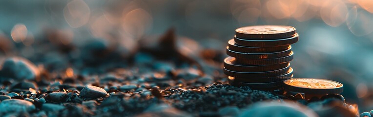 stack of coin invest save finance concept saving.