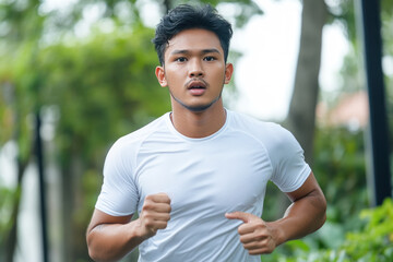 Malay athlete male effort to exercise for health and fitness vitality