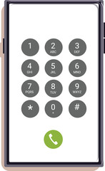 Poster - Smartphone showing the keypad for entering a phone number is ready for making a call