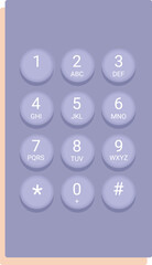 Poster - Smartphone keypad is showing number and letter buttons for communication