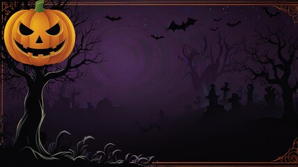 Wall Mural - Halloween element and background template illustration