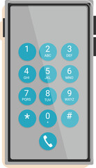 Poster - Smartphone is showing a number keypad for dialing a phone number