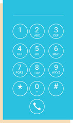 Poster - Modern smartphone keypad is showing numbers and symbols, ready for making a call or typing a message