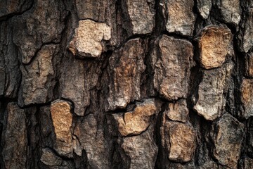 Rough Bark Texture of a Tree Trunk