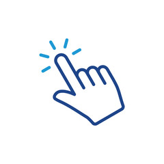 Poster - Hand cursor click icon vector 