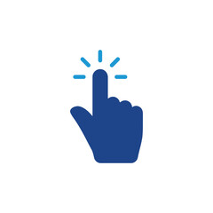 Poster - Hand cursor click icon vector 