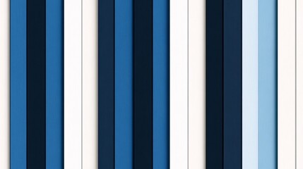 Poster - Azure Symphony seamless pattern: Vertical lines in harmonious shades of blue and white create a clean, modern abstract background.  