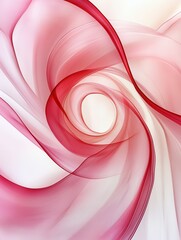 Poster - A pink and white swirl with a red center