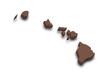 © Akhtar Ansari  - 3d Map of Hawaii state with color. United State of America, US, United State