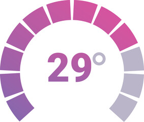 Poster - Circular progress bar showing 29 percent completion, indicating progress in a project or task