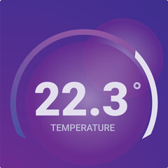 Poster - Modern temperature interface is displaying 22.3 degrees celsius