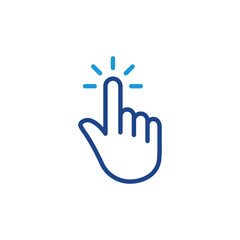 Poster - Hand cursor click icon vector 