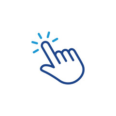 Poster - Hand cursor click icon vector 