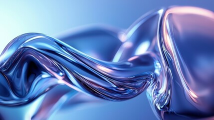 Sticker - Abstract Blue Liquid Wave Background