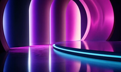 Wall Mural - Neon Lights Stage