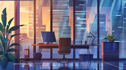 Poster - modern office background