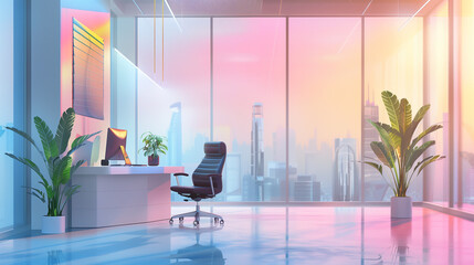 Poster - modern office background