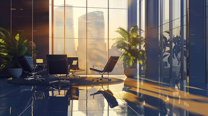 Poster - modern office background