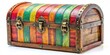 © suchetpong - Wooden treasure chest with metal accents and hinged lid