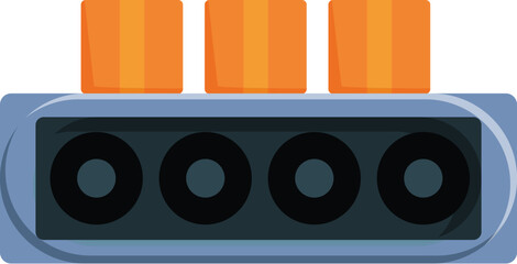 Poster - Factory conveyor belt transporting cardboard boxes, industrial equipment for manufacturing process
