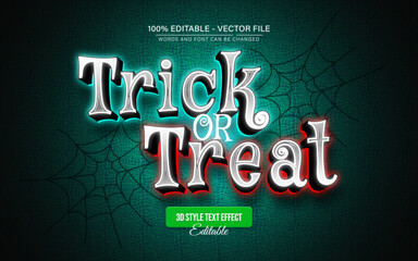 Poster - Halloween trick or treat editable text effect