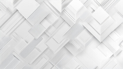 Poster - Textured white abstract illustration featuring layered geometric shapes on a subtle background