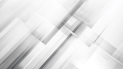 Poster - Abstract illustration of layered geometric shapes in grayscale with various light movements