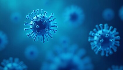 Wall Mural - viral infection a closeup look at the enemy within