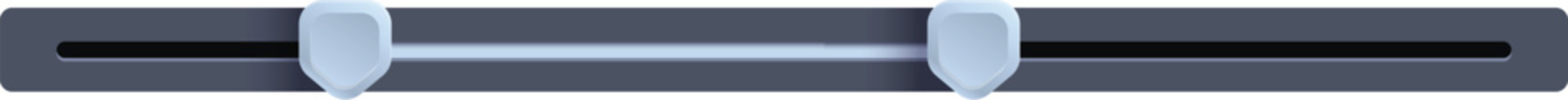 Poster - Dark gray slider bar is being adjusted by two light blue handles