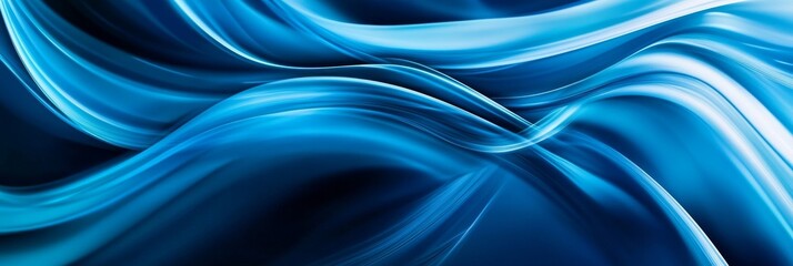 Wall Mural - Abstract background with blue and white curved lines, symbolizing movement, flow, energy, and technology. The smooth curves create a dynamic and captivating visual experience.