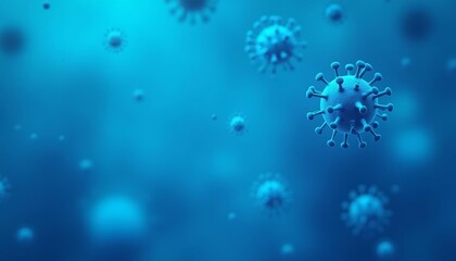 Wall Mural - viral infection a microscopic battle