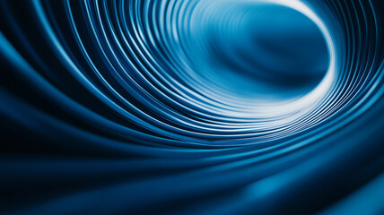 Poster - A deep blue abstract illustration of swirling patterns conveying movement and depth