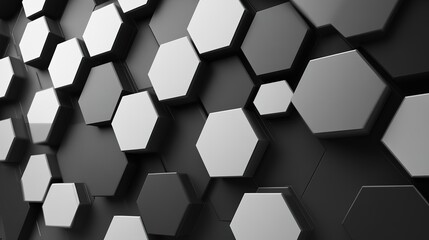 Wall Mural - Geometric Hexagon Shape with Clean Lines and Symmetrical Angles. This image features a simple, well-defined hexagon, showcasing its geometric precision and symmetrical form.