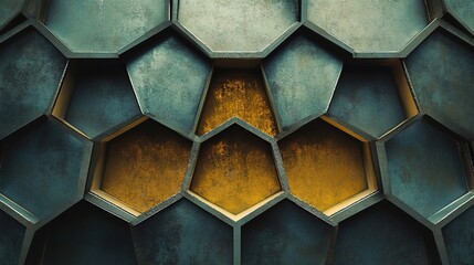 Wall Mural - Geometric Hexagon Shape with Clean Lines and Symmetrical Angles. This image features a simple, well-defined hexagon, showcasing its geometric precision and symmetrical form.