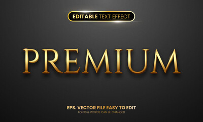 Wall Mural - premium gold editable text effect