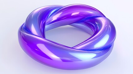 Abstract Purple and Blue Twisted Shape