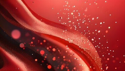 Vibrant Red Background of Gradient Polished Sequins in Dazzling Dot Patterns