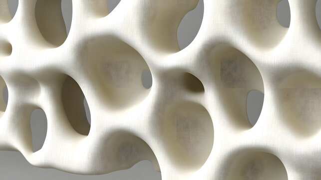Abstract White 3D Organic Structure Background Texture