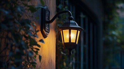 Sticker - Wall-Mounted Lantern with Warm Light