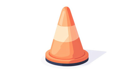 Poster - A sleek isometric cone icon ideal for web use, showcasing a modern design with cartoonstyle textures.
