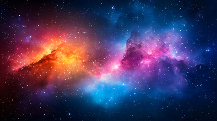 Wall Mural - colorful nebula in space with stars