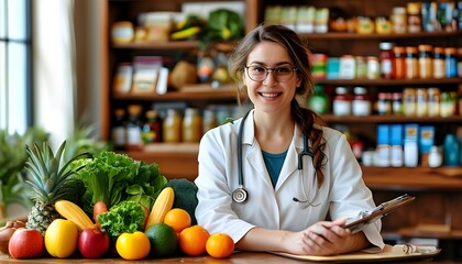 Wall Mural - Nurturing Wellness: Exploring the Role of Dietitians and Nutritionists in Health Management