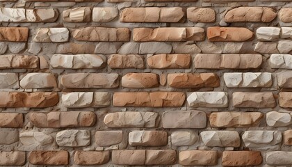 Canvas Print - Elegant light brown brick wall texture for interior and exterior design, showcasing a decorative pattern for stunning architectural aesthetics.