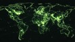 © TPS Studio - Global Digital Connectivity Map with Glowing Green Network Connections on Dark Background