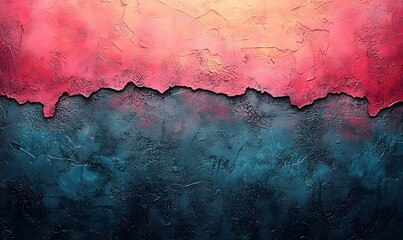 Wall Mural - electric blue green turquoise coral pink black grainy textured retro banner backdrop design, Generative AI 