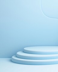 Poster - Minimalistic abstract light blue background for product demonstration and promotion